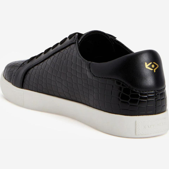 KATY PERRY THE RIZZO REPTILE FAUX LEATHER SNEAKERS IN BLACK NEW WOMEN'S SIZE 10 - Picture 2 of 15